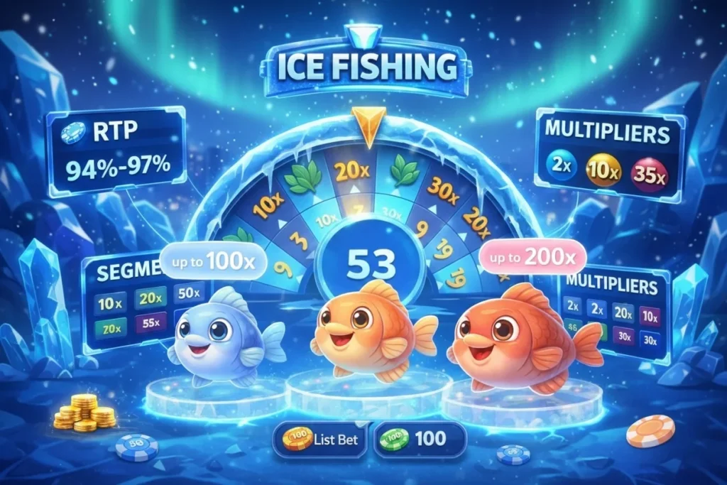ice fishing casino bonuses and wheel